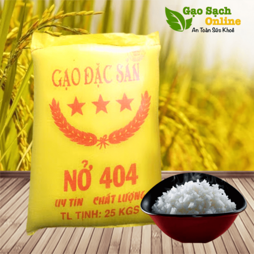 Gạo nở mềm 404 cho hộ gia đình, quán cơm, công nhân uy tín giá rẻ