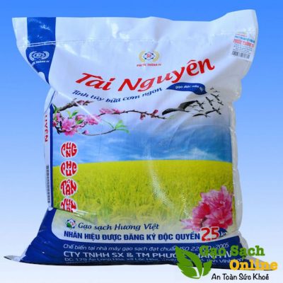 Gạo Tài Nguyên Chợ Đào Đặc Sản Long An - Nở Xốp Ngọt Cơm - Túi 25kg tiện lợi